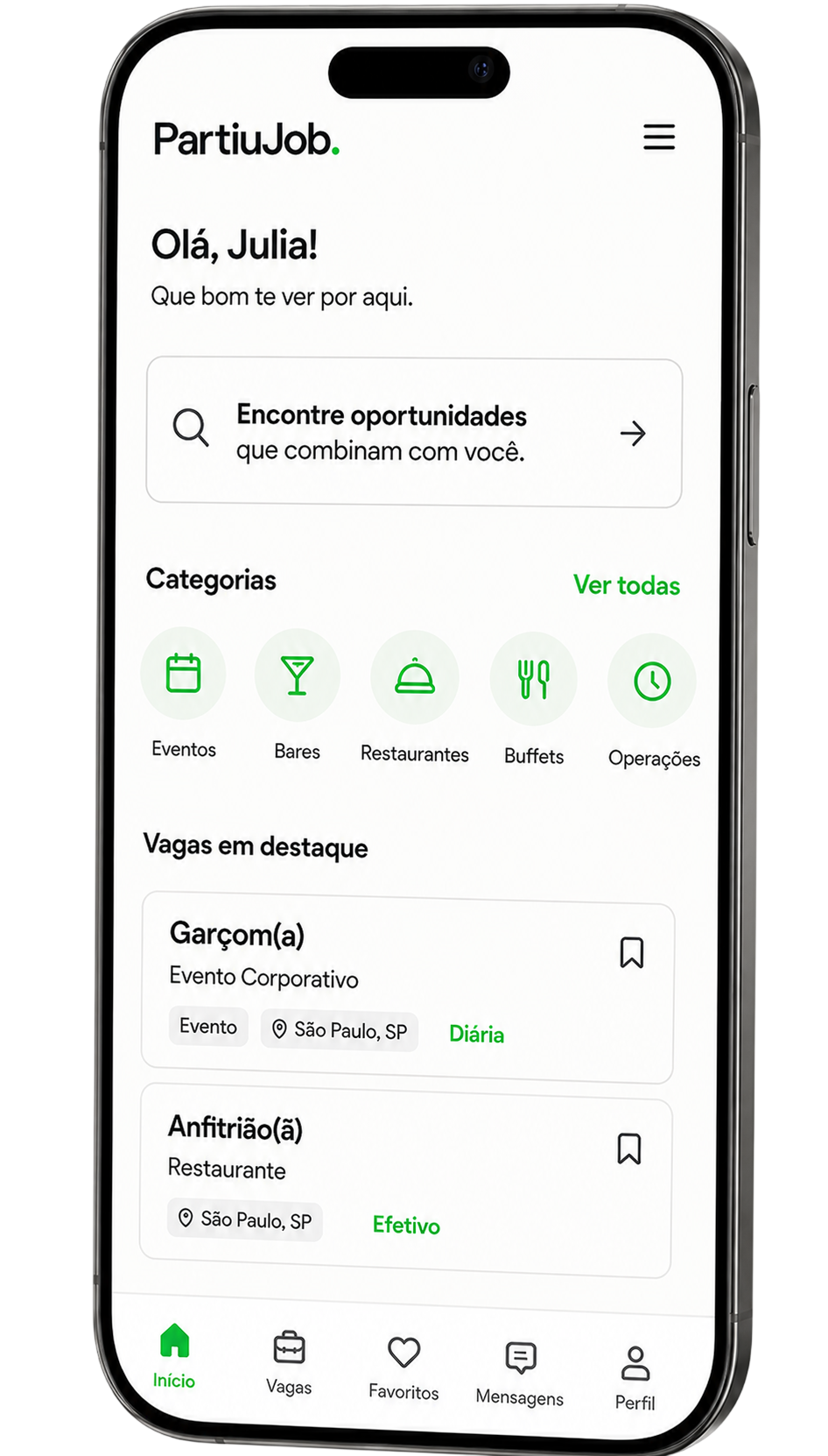 App Mockup PartiuJob